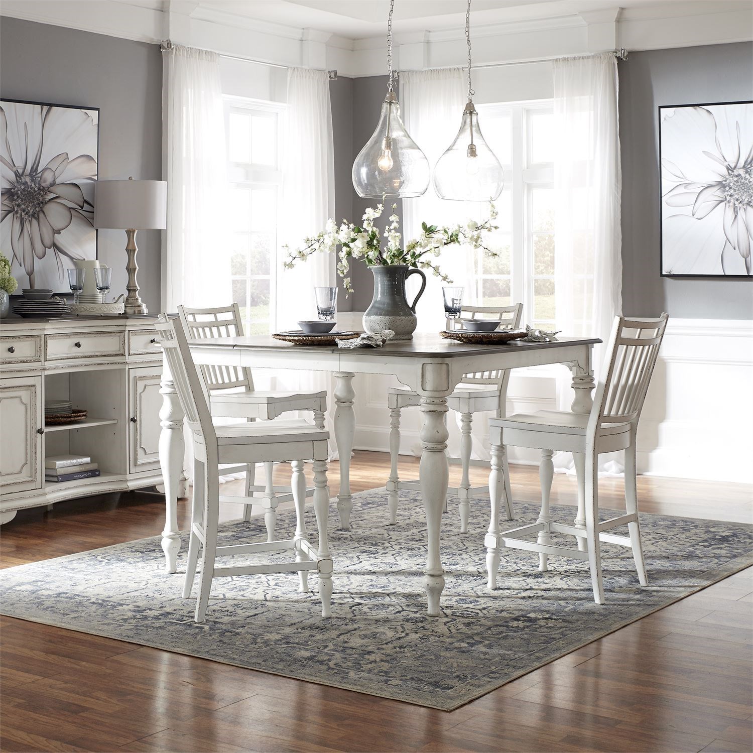 Liberty Furniture Magnolia Manor 244 CD O5GTS 5 Piece Counter